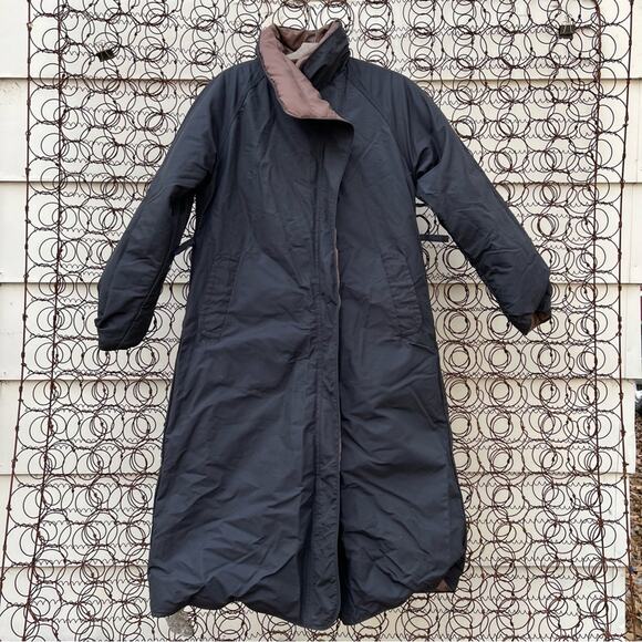 VTG Snowbird Denver long puffer down filled reversible winter coat parka MEDIUM - Picture 5 of 6